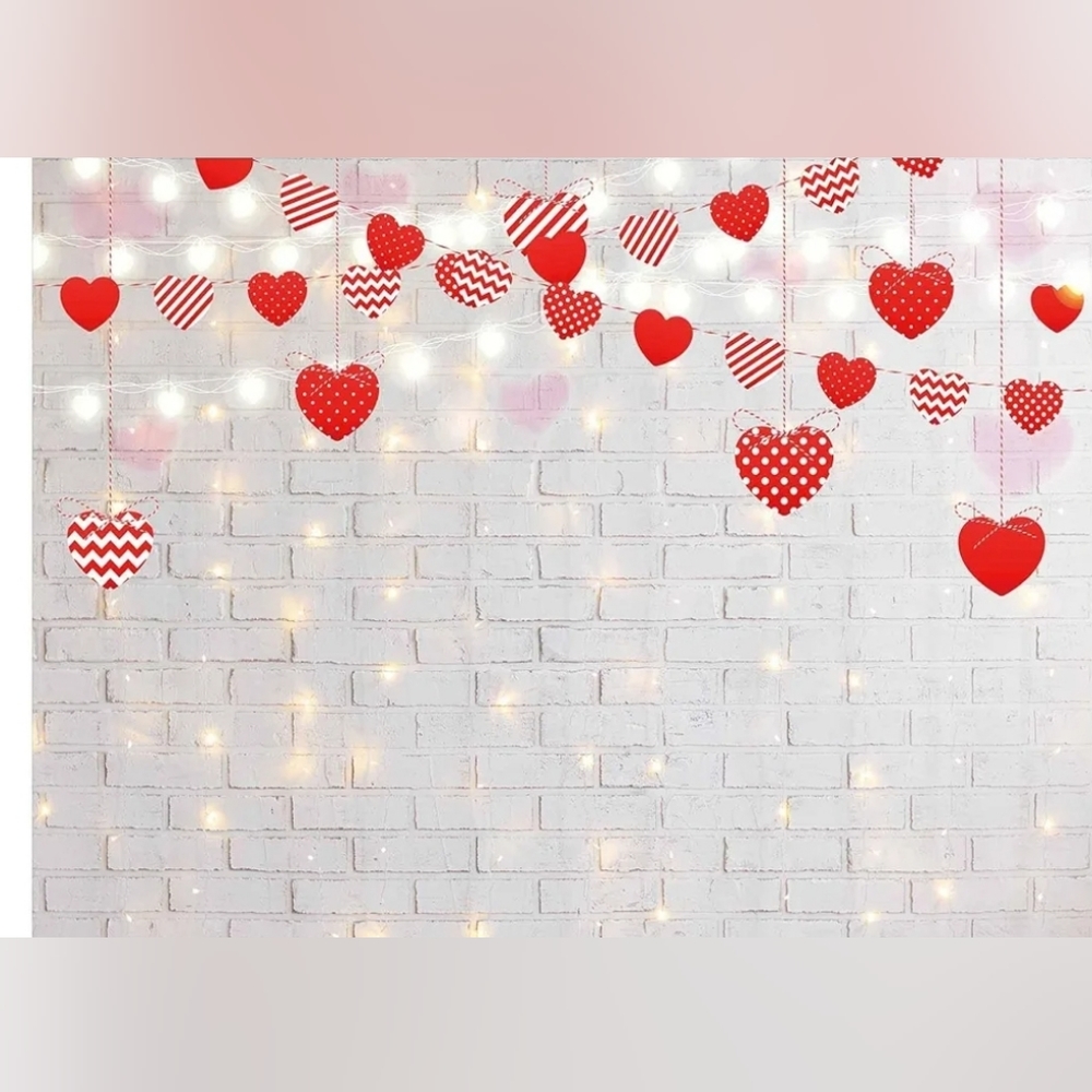 8x6 valentines backdrop, vinyl.